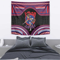 Samoa Mixed Martial Arts Tapestry Flying Knee Of Samoan - Polynesian Pride