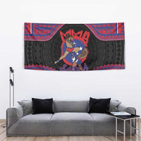 Samoa Mixed Martial Arts Tapestry Flying Knee Of Samoan - Polynesian Pride