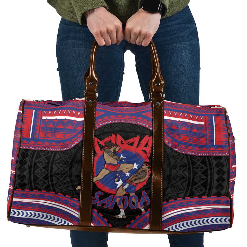 Samoa Mixed Martial Arts Travel Bag Flying Knee Of Samoan DT05 Black - Polynesian Pride