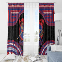 Samoa Mixed Martial Arts Window Curtain Flying Knee Of Samoan DT05 - Polynesian Pride