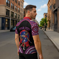 Personalised Samoa Mixed Martial Arts Zipper Polo Shirt Flying Knee Of Samoan - Polynesian Pride