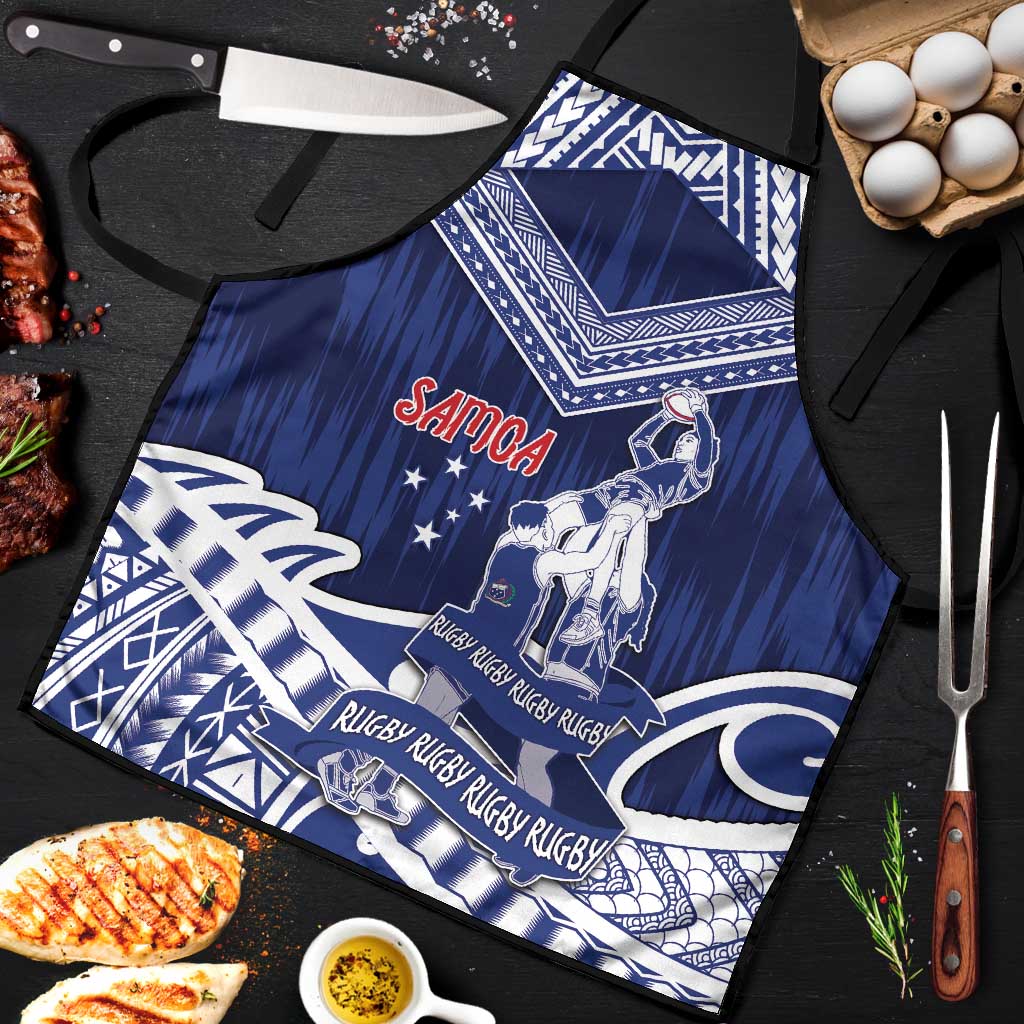 Samoa Rugby Apron Pacific Warrior Glory DT05 Navy - Polynesian Pride