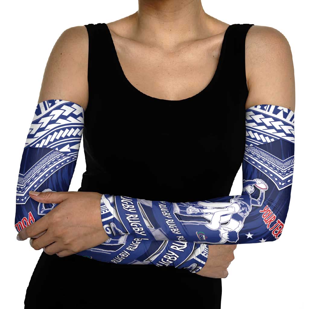 Personalised Samoa Rugby Arm Sleeves Pacific Warrior Glory DT05 - Polynesian Pride