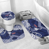 Samoa Rugby Bathroom Set Pacific Warrior Glory DT05 Mat Set Only (3 pcs) One Size Navy - Polynesian Pride
