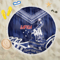 Samoa Rugby Beach Blanket Pacific Warrior Glory DT05 One Size 150cm Navy - Polynesian Pride
