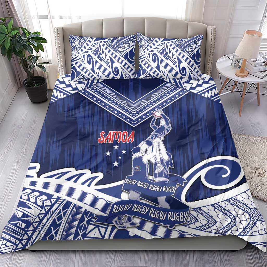 Samoa Rugby Bedding Set Pacific Warrior Glory DT05 - Polynesian Pride