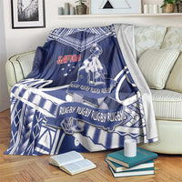 Samoa Rugby Blanket Pacific Warrior Glory DT05 Navy - Polynesian Pride