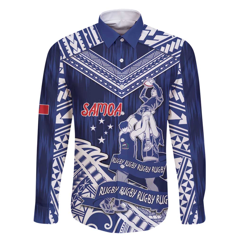 Personalised Samoa Rugby Family Matching Off Shoulder Short Dress and Hawaiian Shirt Pacific Warrior Glory - Polynesian Pride