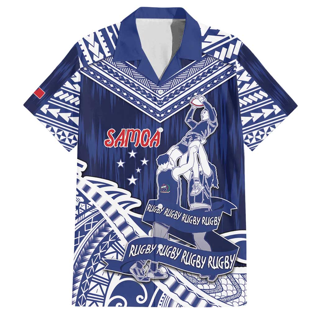 Personalised Samoa Rugby Family Matching Summer Maxi Dress and Hawaiian Shirt Pacific Warrior Glory - Polynesian Pride