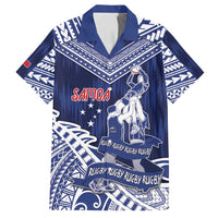 Personalised Samoa Rugby Family Matching Summer Maxi Dress and Hawaiian Shirt Pacific Warrior Glory - Polynesian Pride