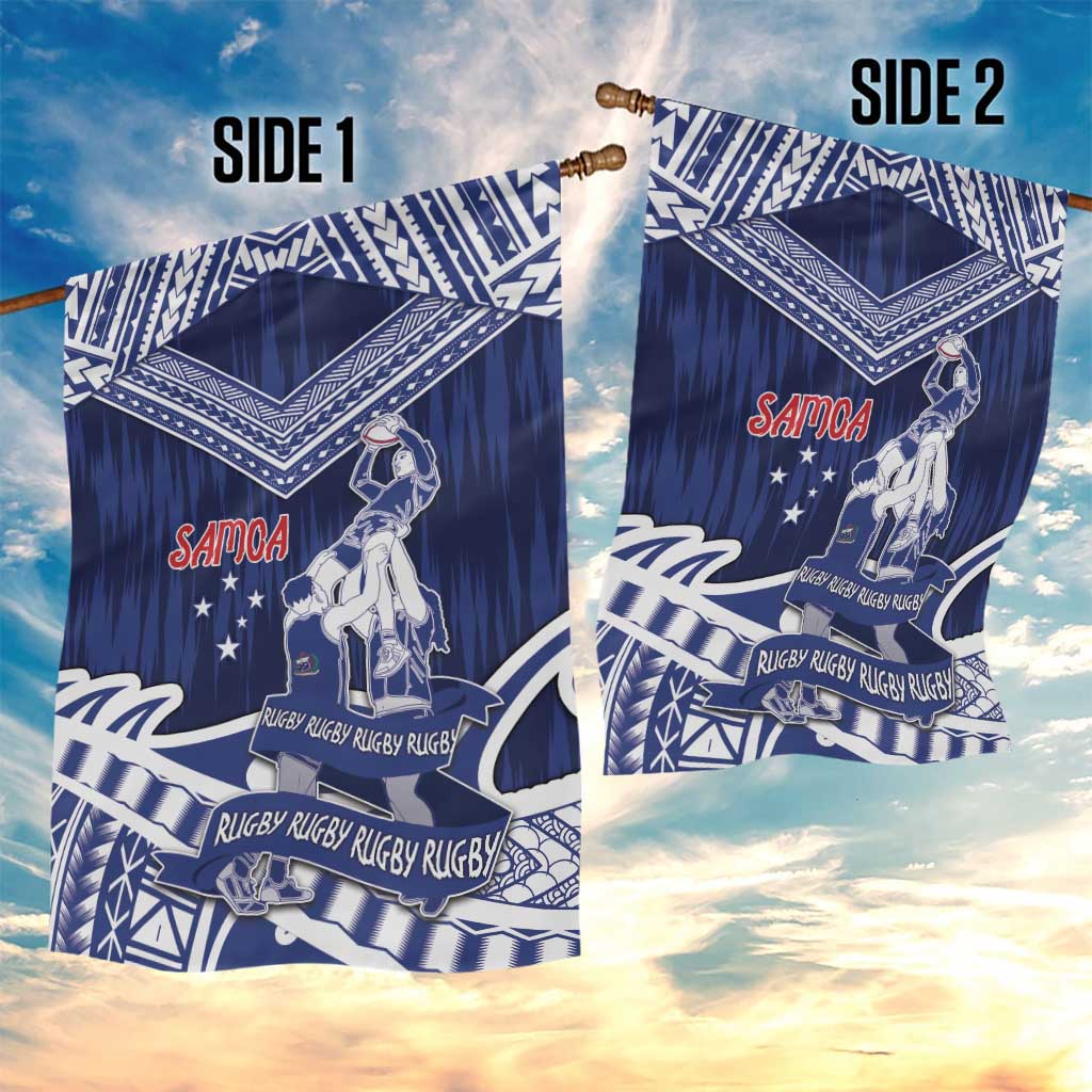 Samoa Rugby Garden Flag Pacific Warrior Glory DT05 - Polynesian Pride