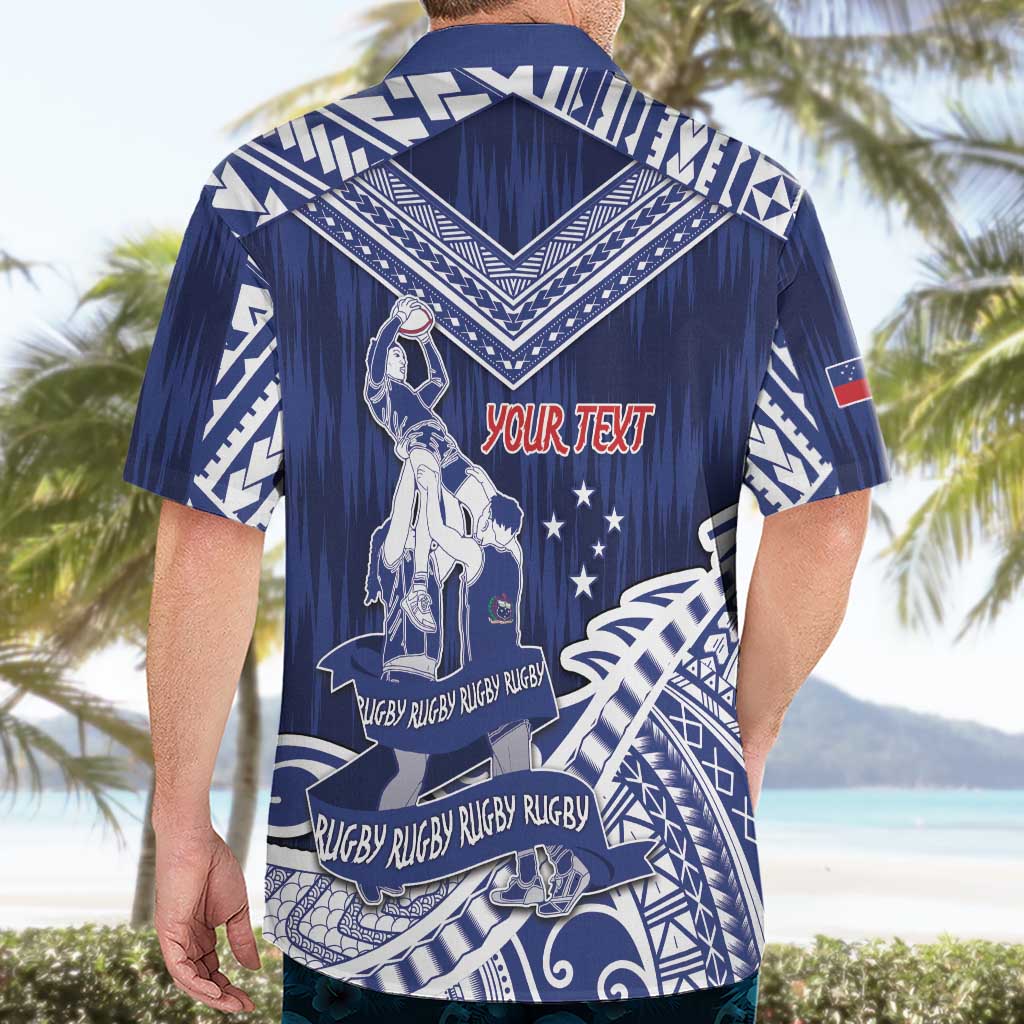 Personalised Samoa Rugby Hawaiian Shirt Pacific Warrior Glory - Polynesian Pride