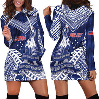 Personalised Samoa Rugby Hoodie Dress Pacific Warrior Glory DT05 - Polynesian Pride