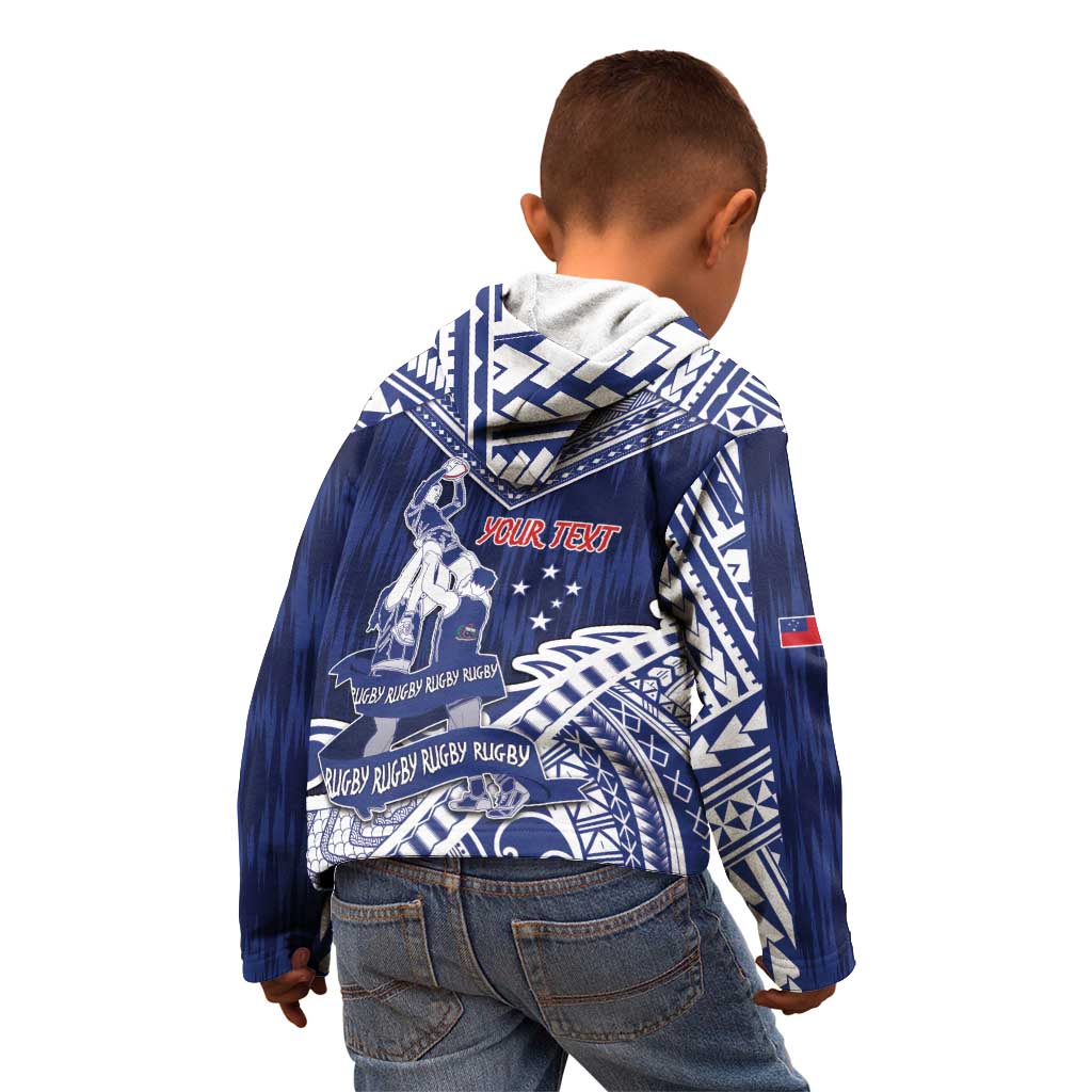 Personalised Samoa Rugby Kid Hoodie Pacific Warrior Glory DT05 - Polynesian Pride