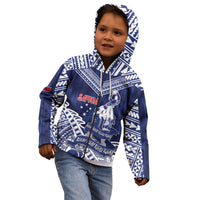 Personalised Samoa Rugby Kid Hoodie Pacific Warrior Glory DT05 - Polynesian Pride