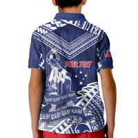 Personalised Samoa Rugby Kid Polo Shirt Pacific Warrior Glory DT05 - Polynesian Pride