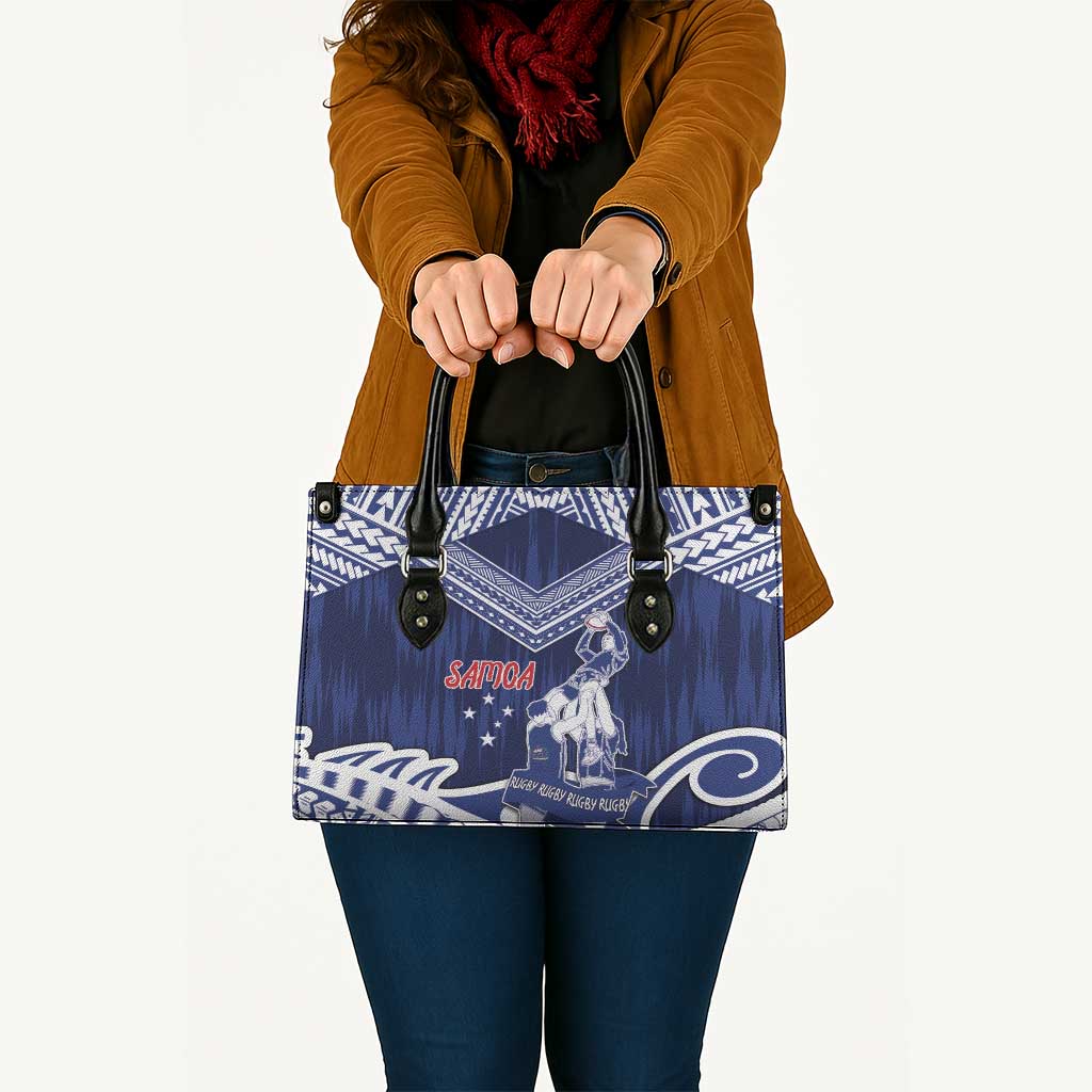 Samoa Rugby Leather Bag Pacific Warrior Glory DT05 - Polynesian Pride