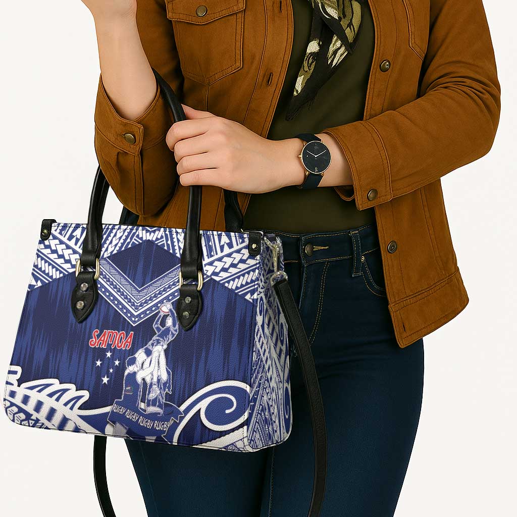 Samoa Rugby Leather Bag Pacific Warrior Glory DT05 - Polynesian Pride