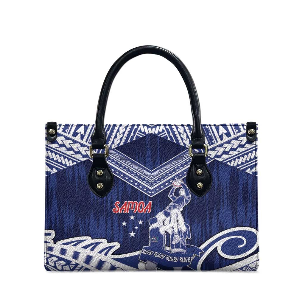 Samoa Rugby Leather Bag Pacific Warrior Glory DT05 - Polynesian Pride