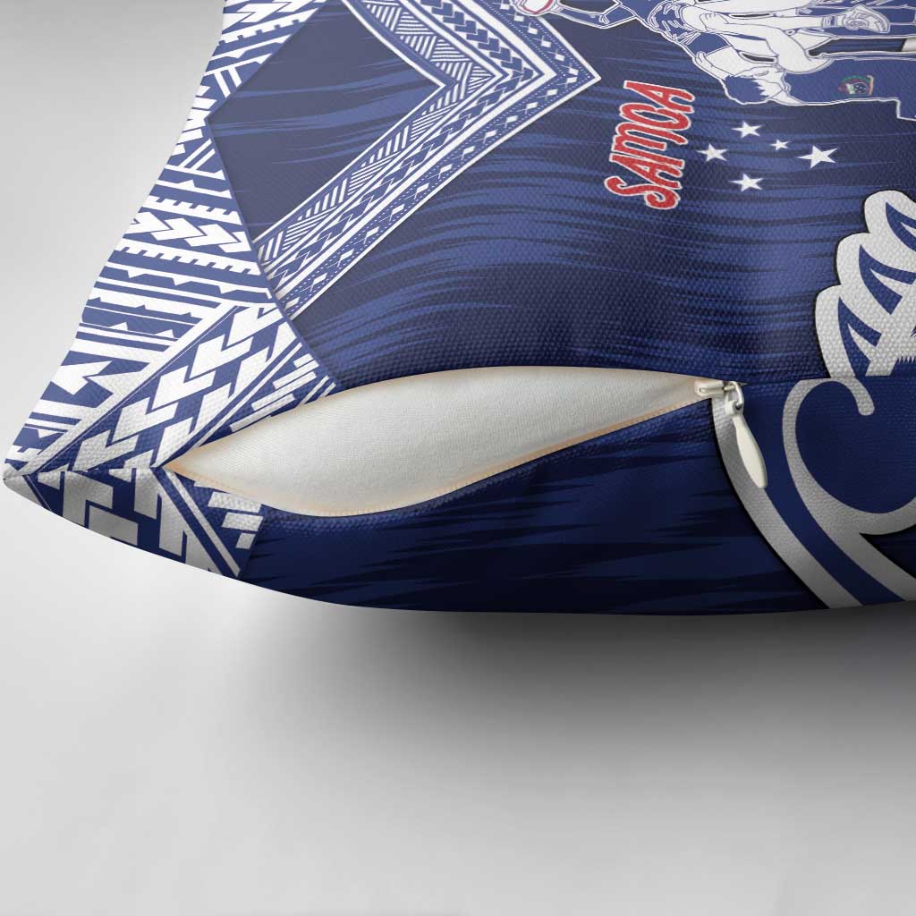 Samoa Rugby Pillow Cover Pacific Warrior Glory DT05 - Polynesian Pride