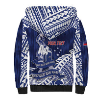 Personalised Samoa Rugby Sherpa Hoodie Pacific Warrior Glory DT05 - Polynesian Pride