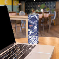 Personalised Samoa Rugby Skinny Tumbler Pacific Warrior Glory DT05 - Polynesian Pride