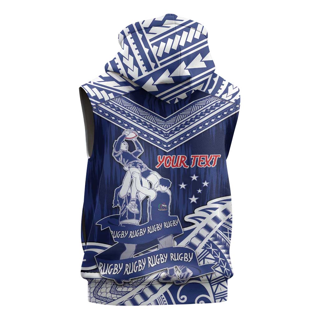Personalised Samoa Rugby Sleeveless Hoodie Pacific Warrior Glory DT05 - Polynesian Pride