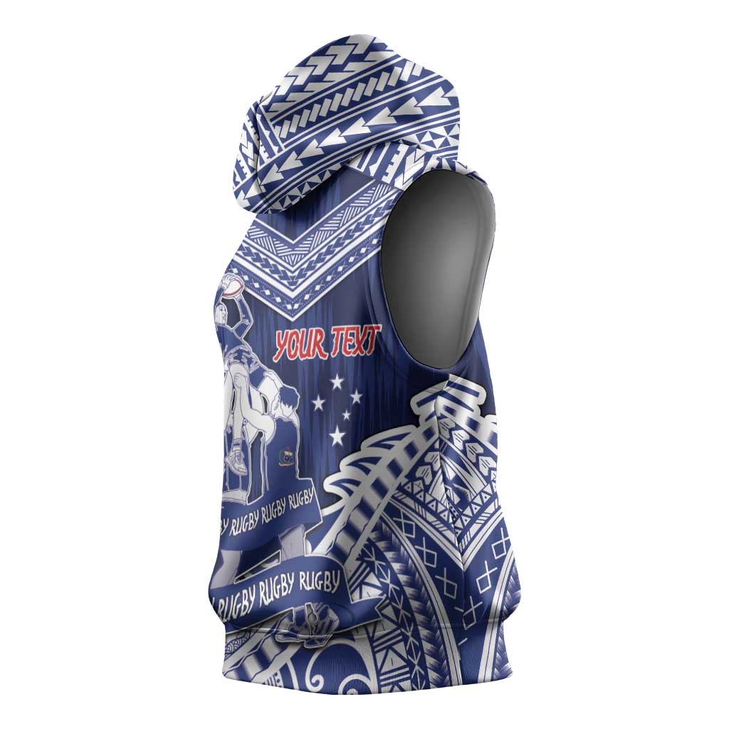 Personalised Samoa Rugby Sleeveless Hoodie Pacific Warrior Glory DT05 - Polynesian Pride