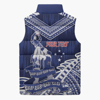 Personalised Samoa Rugby Sleeveless Puffer Jacket Pacific Warrior Glory DT05 - Polynesian Pride
