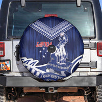 Samoa Rugby Spare Tire Cover Pacific Warrior Glory DT05 Navy - Polynesian Pride