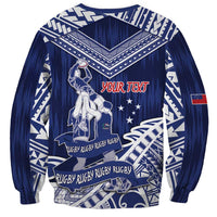 Personalised Samoa Rugby Sweatshirt Pacific Warrior Glory DT05 - Polynesian Pride