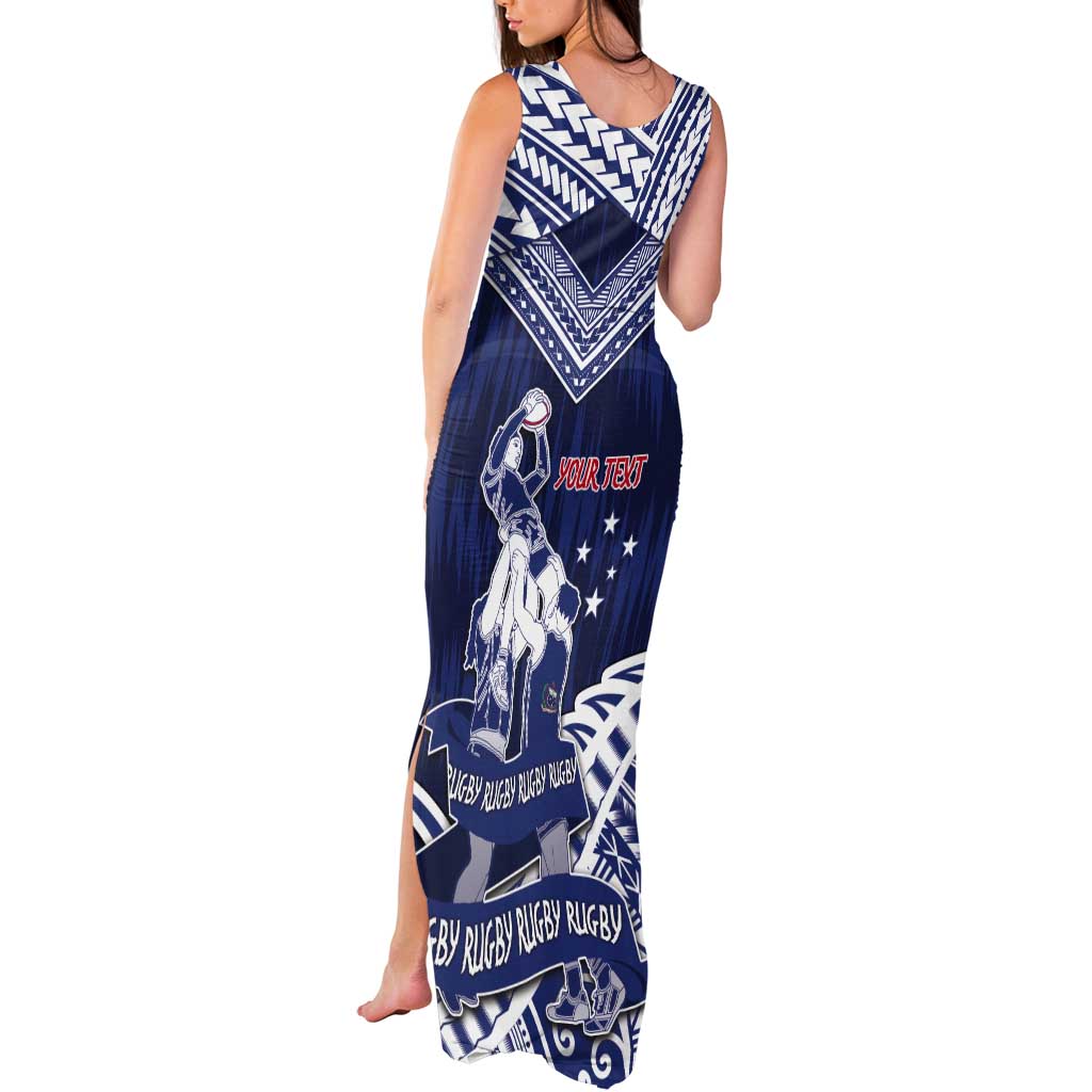 Personalised Samoa Rugby Tank Maxi Dress Pacific Warrior Glory - Polynesian Pride
