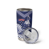 Personalised Samoa Rugby Tumbler Cup Pacific Warrior Glory DT05 - Polynesian Pride