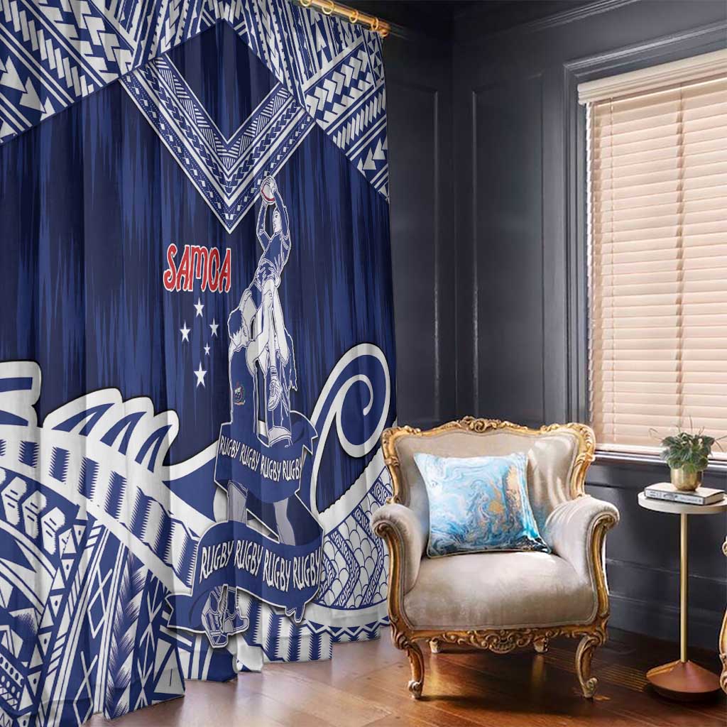 Samoa Rugby Window Curtain Pacific Warrior Glory DT05 - Polynesian Pride