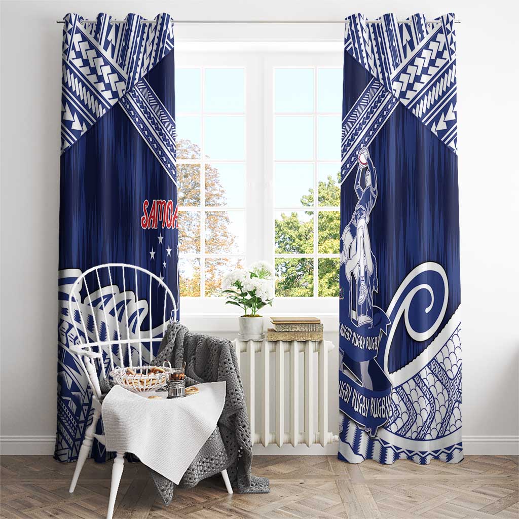 Samoa Rugby Window Curtain Pacific Warrior Glory DT05 - Polynesian Pride