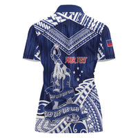Personalised Samoa Rugby Women Polo Shirt Pacific Warrior Glory DT05 - Polynesian Pride