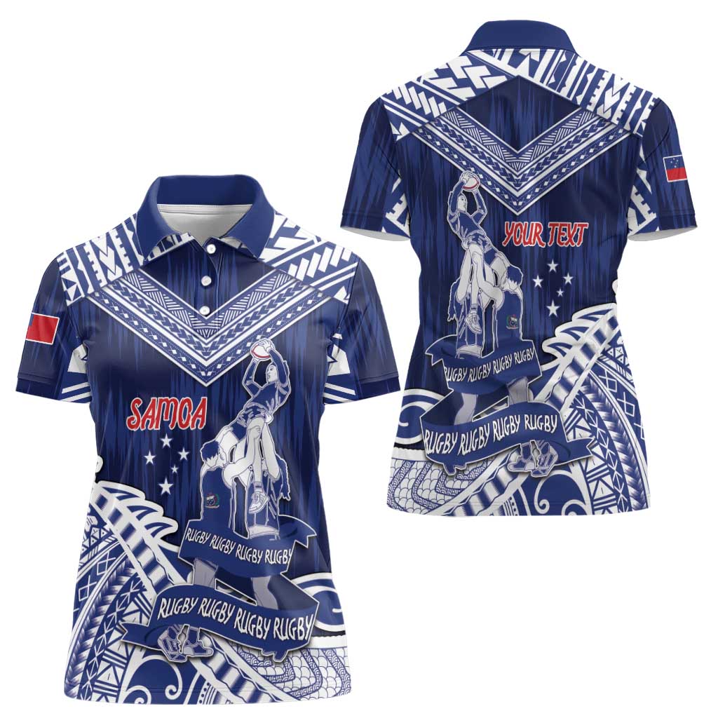 Personalised Samoa Rugby Women Polo Shirt Pacific Warrior Glory DT05 - Polynesian Pride