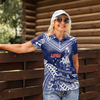 Personalised Samoa Rugby Women Polo Shirt Pacific Warrior Glory DT05 - Polynesian Pride