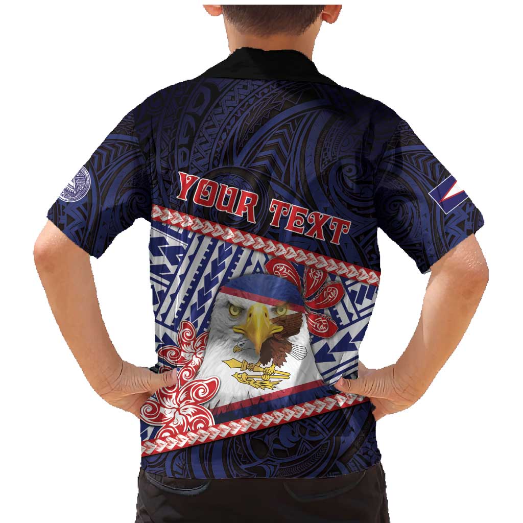Personalized American Samoa Family Matching Mermaid Dress and Hawaiian Shirt Bald Eagle With Polynesian Pattern - Polynesian Pride