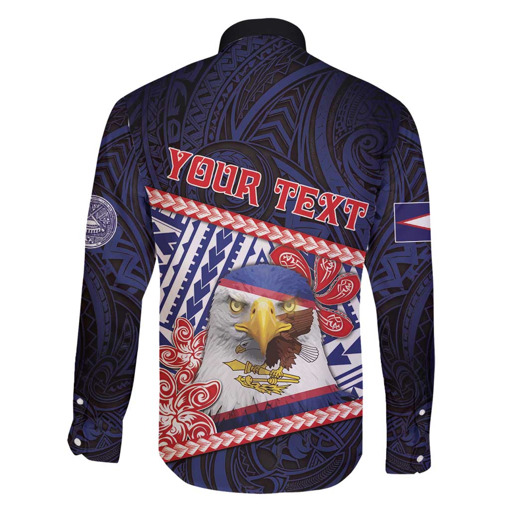 Personalized American Samoa Family Matching Mermaid Dress and Hawaiian Shirt Bald Eagle With Polynesian Pattern - Polynesian Pride