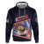 Personalized American Samoa Hoodie Bald Eagle With Polynesian Pattern - Polynesian Pride