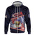 Personalized American Samoa Hoodie Bald Eagle With Polynesian Pattern - Polynesian Pride