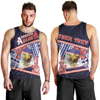 Personalized American Samoa Men Tank Top Bald Eagle With Polynesian Pattern DT05 - Polynesian Pride