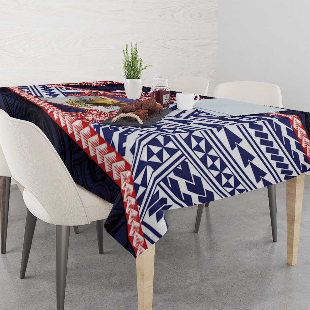 American Samoa Tablecloth Bald Eagle With Polynesian Pattern DT05 - Polynesian Pride
