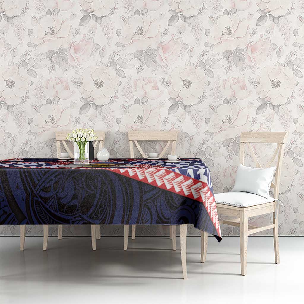 American Samoa Tablecloth Bald Eagle With Polynesian Pattern DT05 - Polynesian Pride