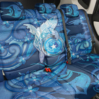 Northern Mariana Islands Back Car Seat Cover Galaxy Polynesian Shark Tattoo - Polynesian Pride