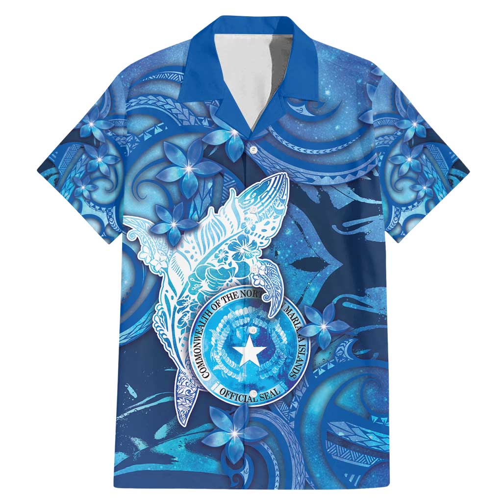 Personalised Northern Mariana Islands Family Matching Mermaid Dress and Hawaiian Shirt Galaxy Polynesian Shark Tattoo - Polynesian Pride