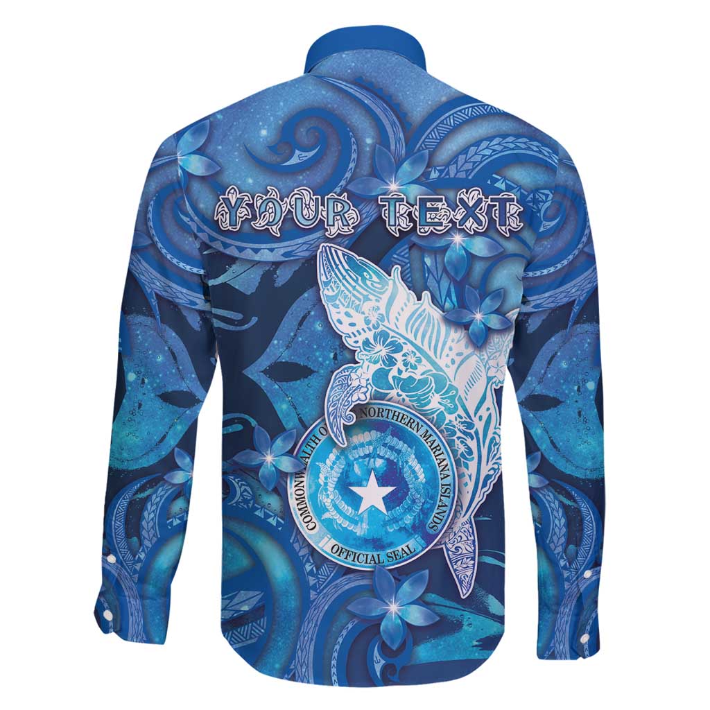 Personalised Northern Mariana Islands Family Matching Off Shoulder Short Dress and Hawaiian Shirt Galaxy Polynesian Shark Tattoo - Polynesian Pride