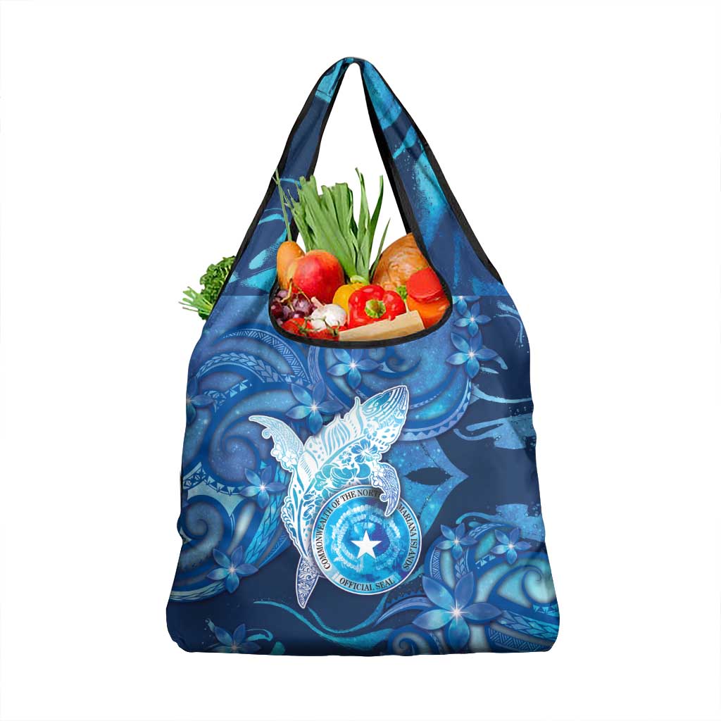 Northern Mariana Islands Grocery Bag Galaxy Polynesian Shark Tattoo DT05 1-pack One Size Blue - Polynesian Pride