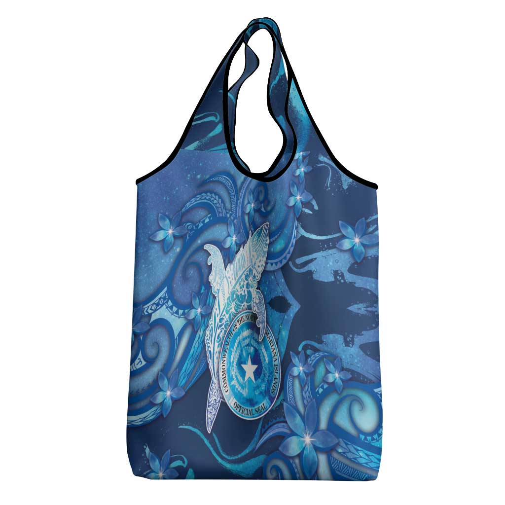 Northern Mariana Islands Grocery Bag Galaxy Polynesian Shark Tattoo DT05 - Polynesian Pride